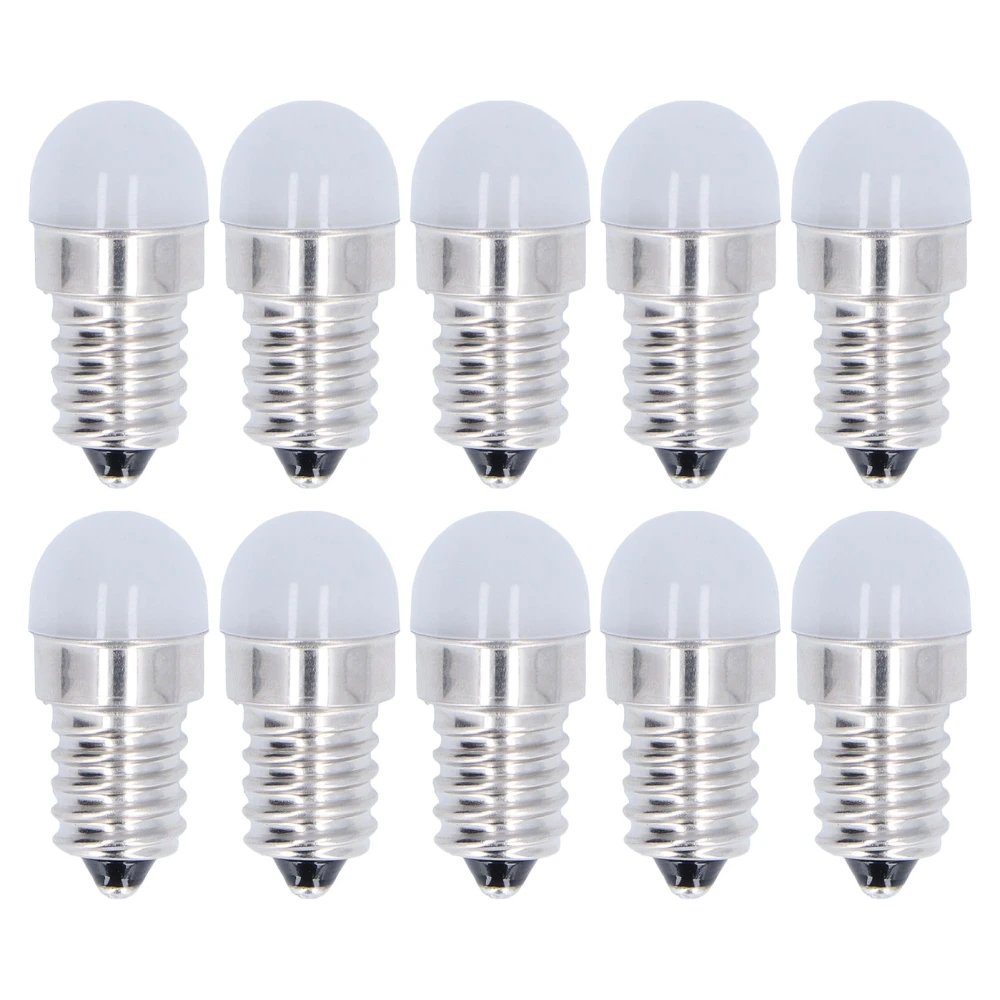 10pcs E14 Bulbs Energy Saving Warm White Light LED Small Bulbs for Ceiling Lamp Wall Lamp 500lm 1.5W 24V