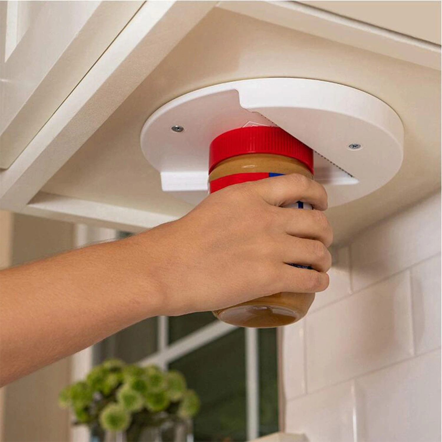 The Original Under Cabinet Lid Opener, Opens Any Size Type of Lid Effortlessly