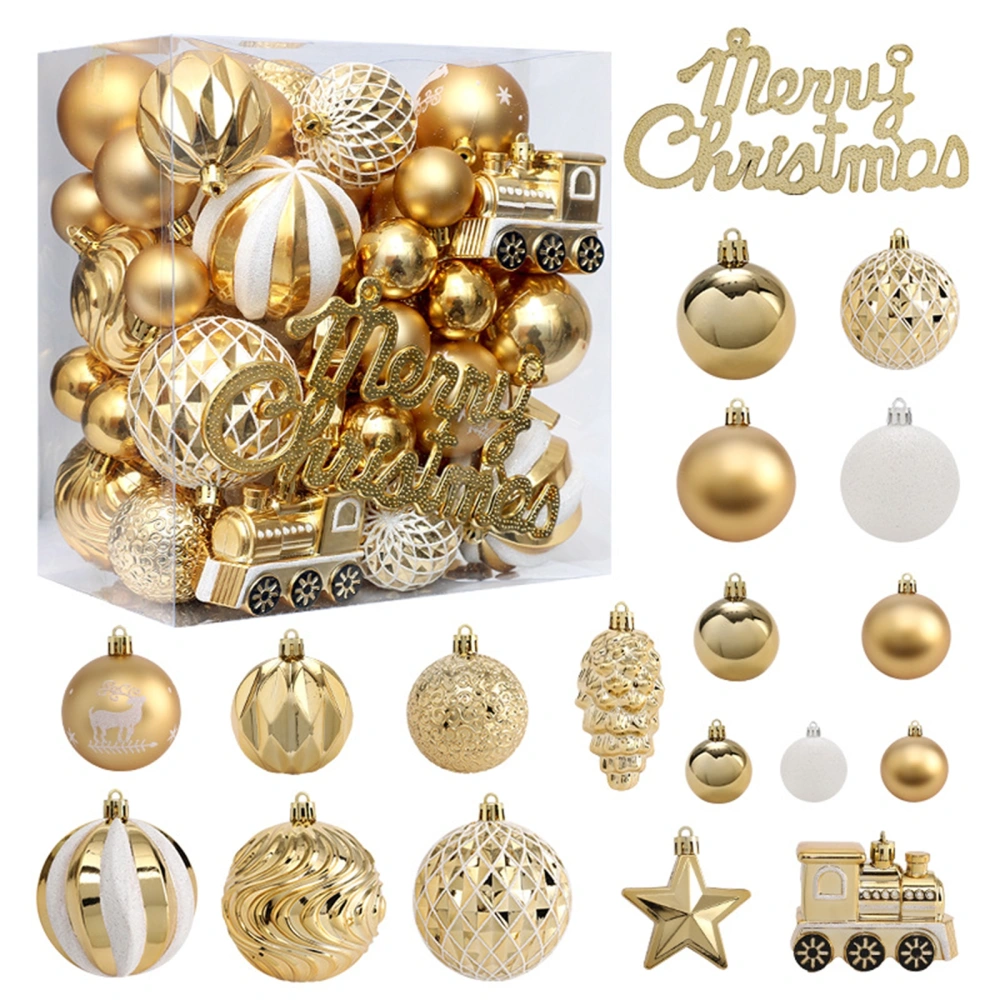 65 Pieces Christmas Ball Ornaments Set Hanging Ball Tree Decorations 