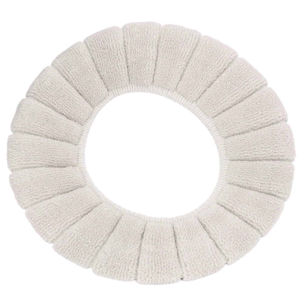 Toilet Seat Cover Thickened Washable Soft Material Keep Warm Skin Friendly Durable Exquisite Color Toilet Seat CushionBeige