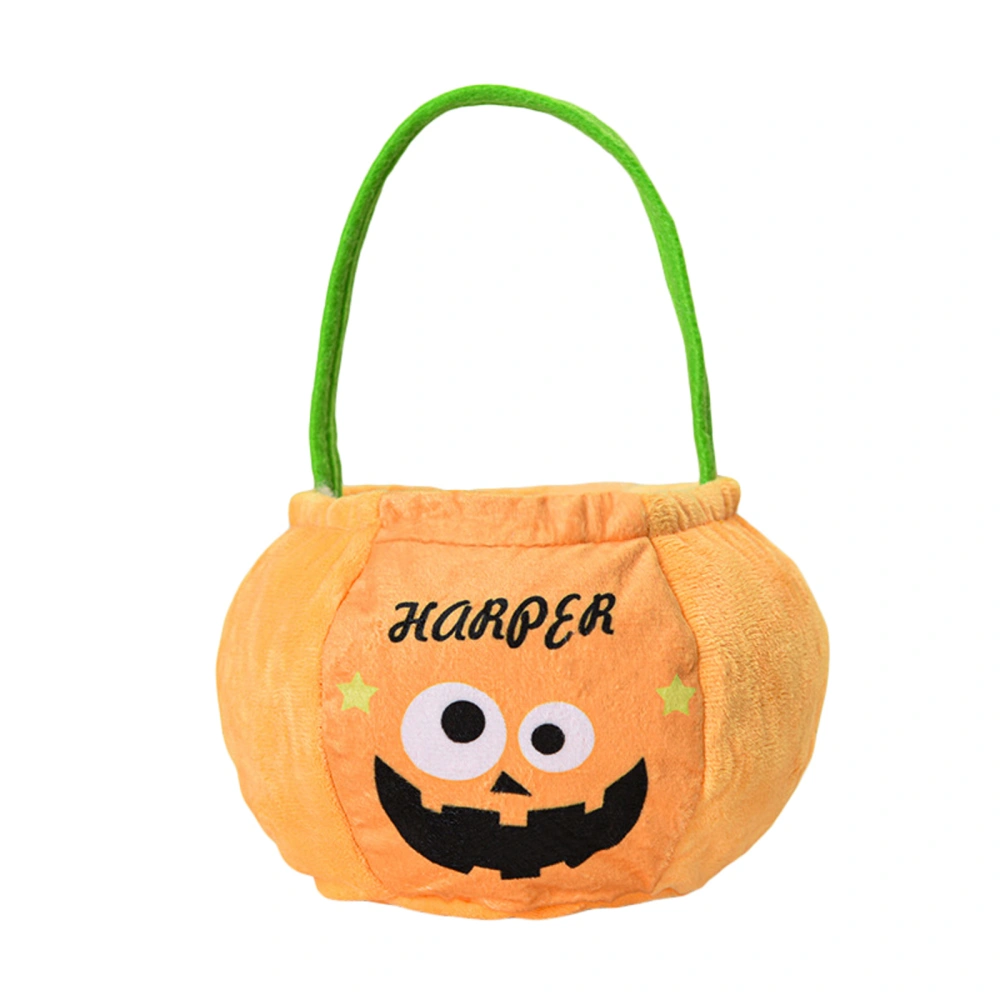 Halloween Gift Bag, Pumpkin Letters Print Treat Bags Tote Bag