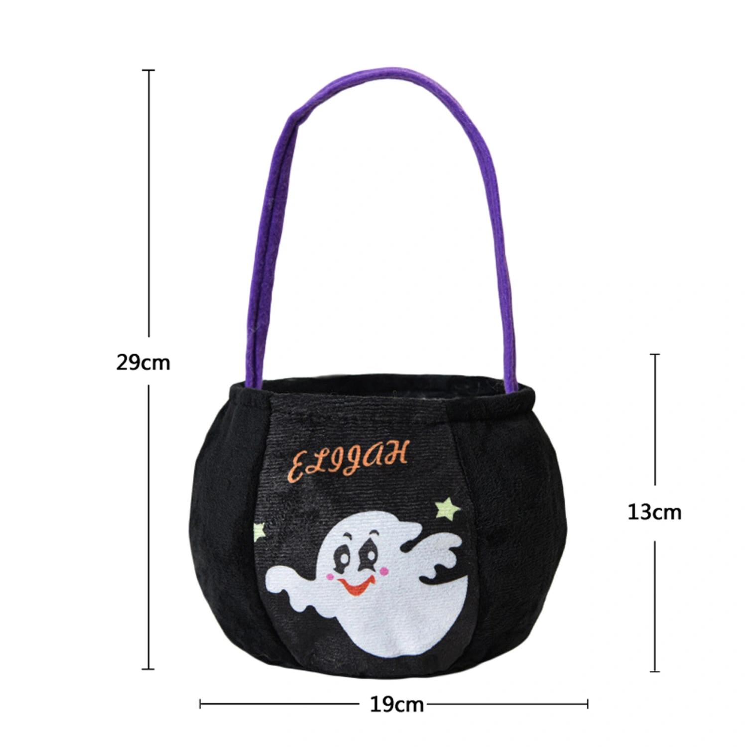 Halloween Gift Bag, Pumpkin Letters Print Treat Bags Tote Bag