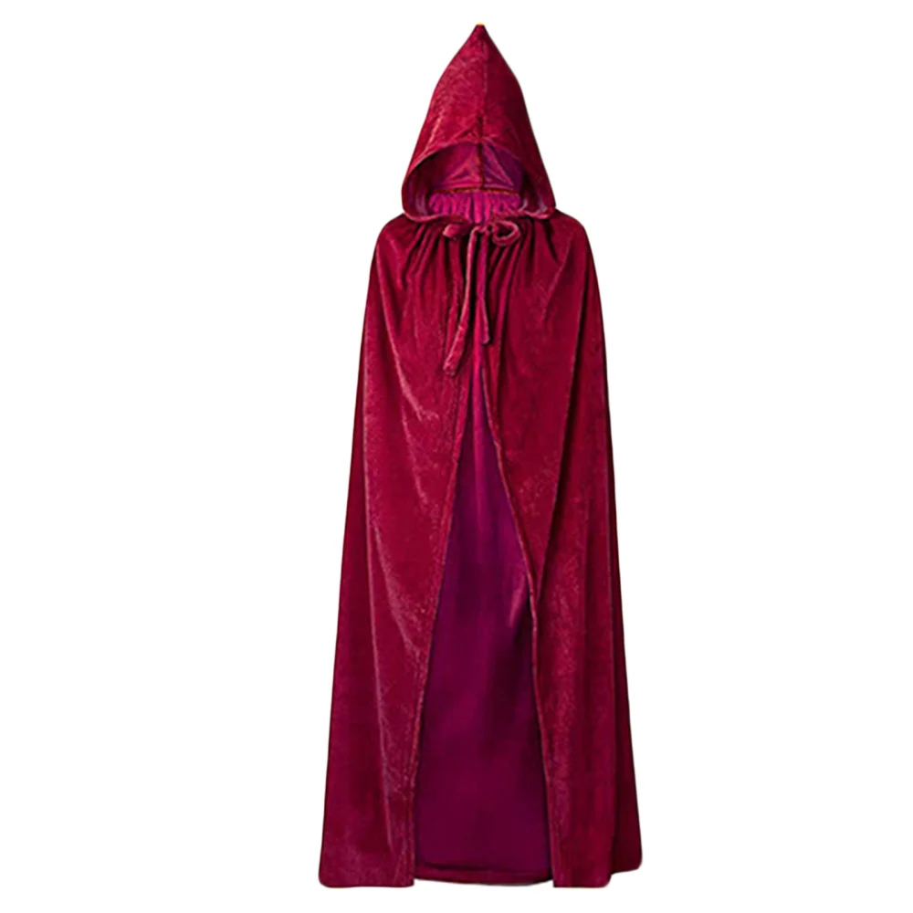 Halloween Hooded Cloak, Solid Color Cape, Costume Accessories