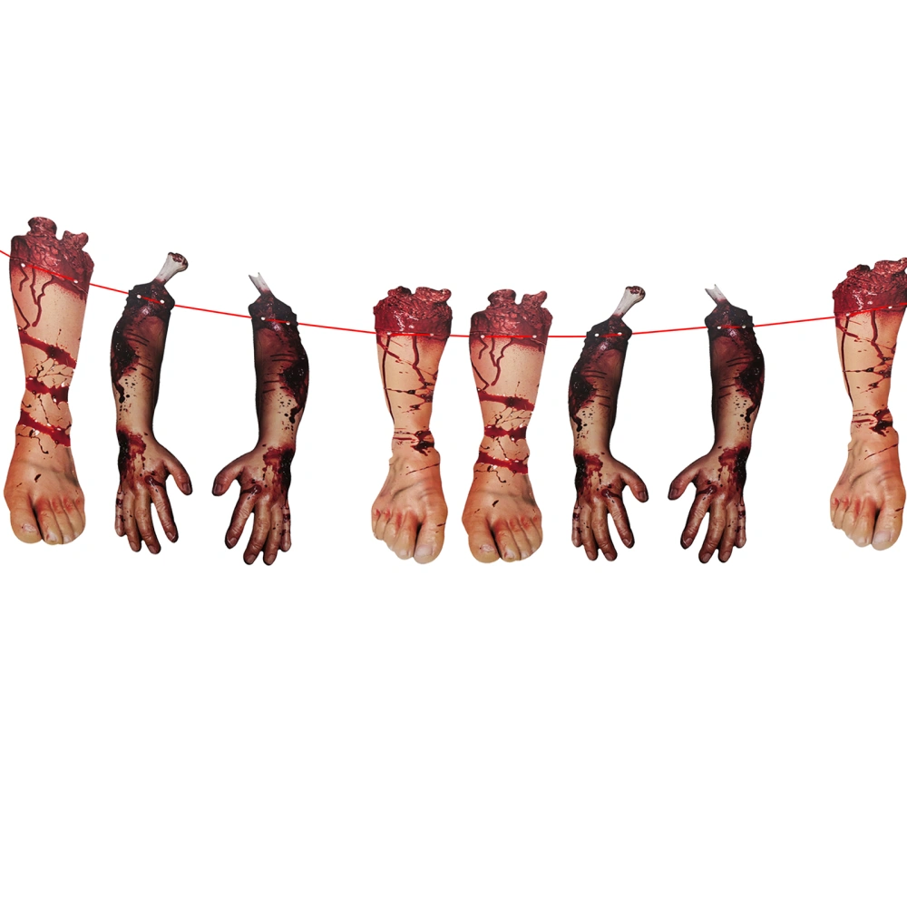 Halloween Garland Banner Props Scary Bloody Themed Halloween Banner