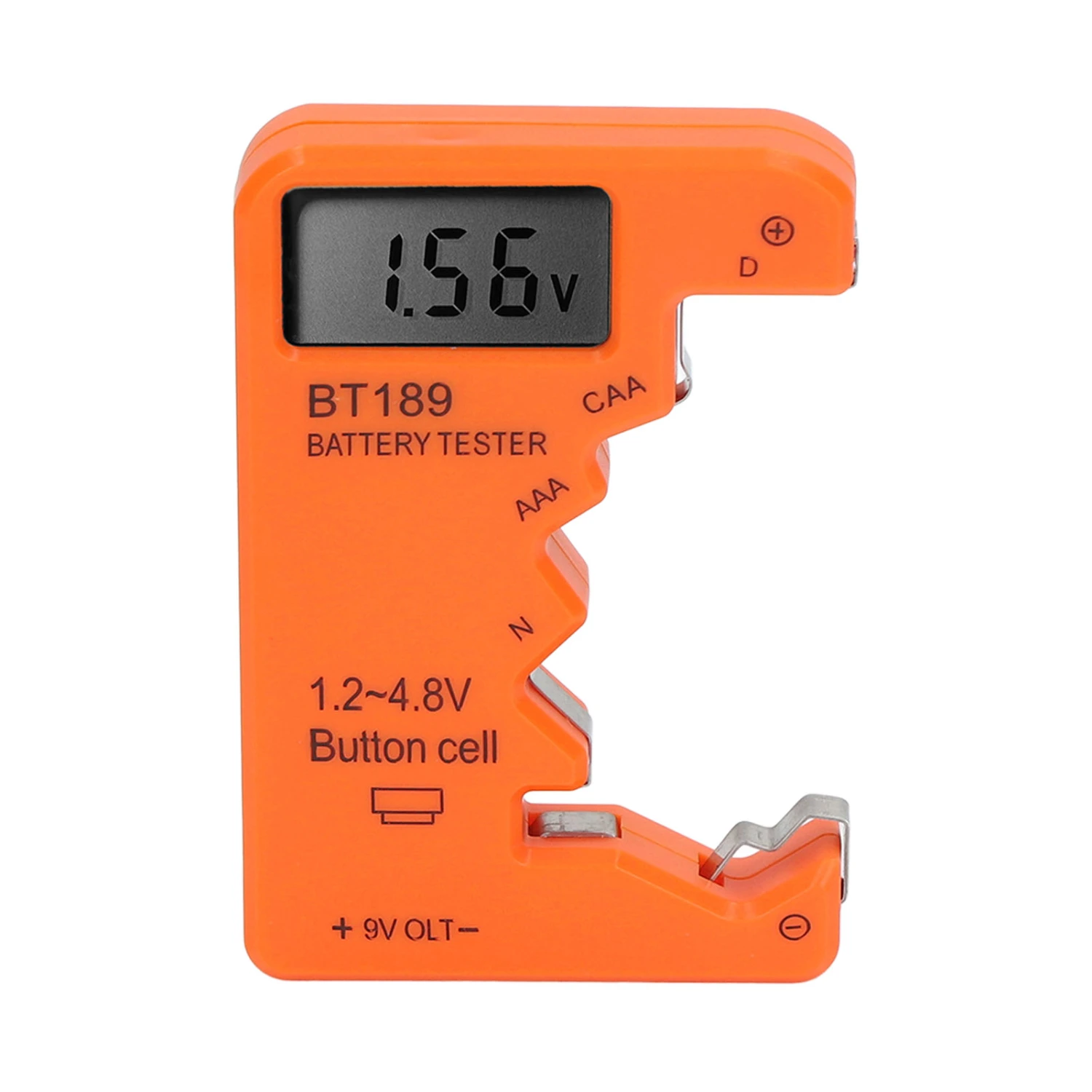 Battery Checker Capacity Tester Meter Digital Display Tool for AA AAA 6F22 9V 1.5V Orange