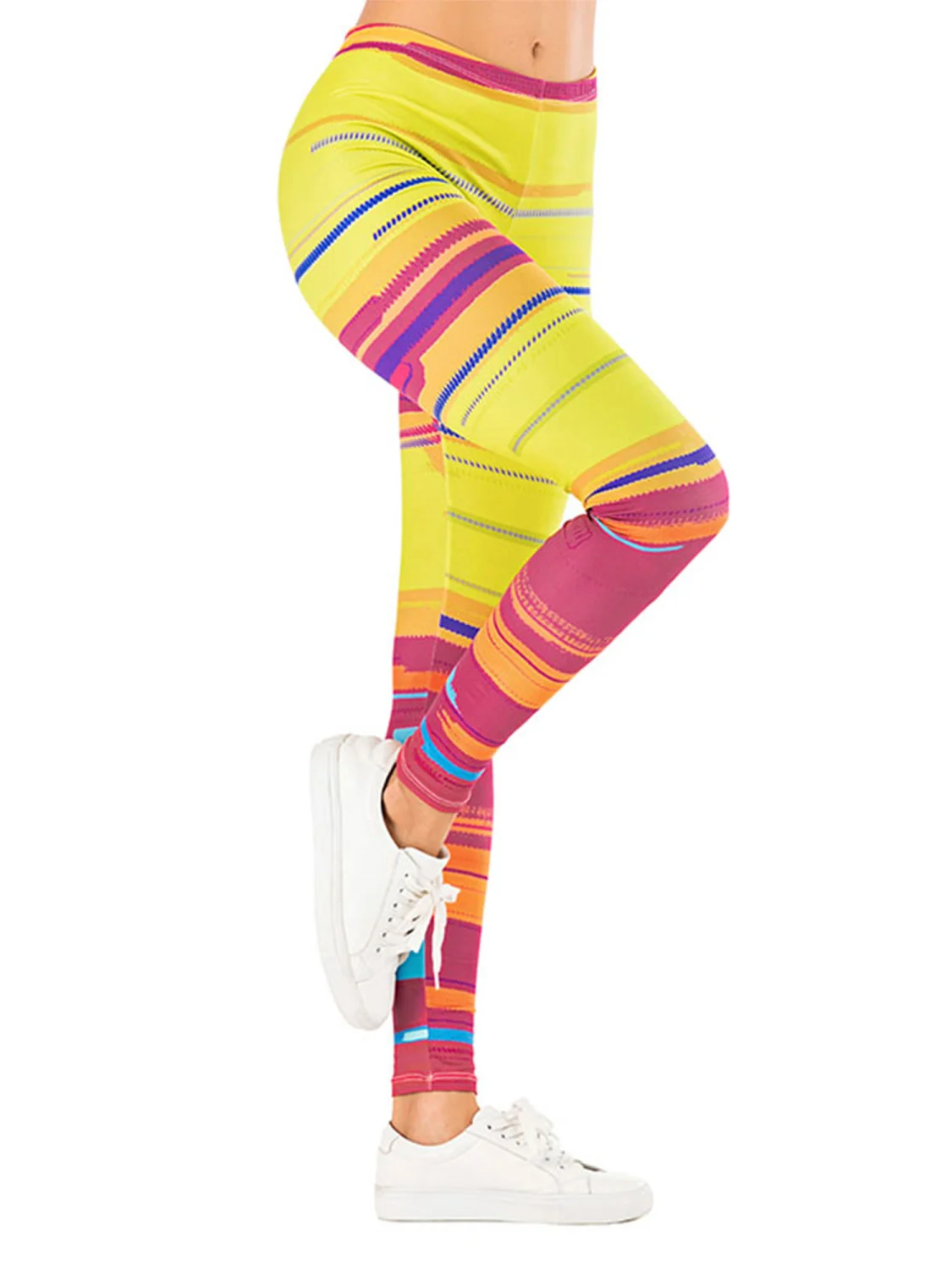 Women's Digital Printed Sports Pants, High Waist Tight Long Yoga Pants