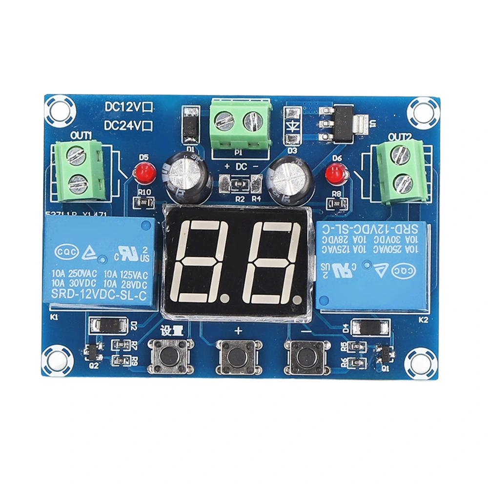 Timer Relay Module 0‑99S Cycle Digital Display 2 Channel Output DC 12V Switch Board Controller