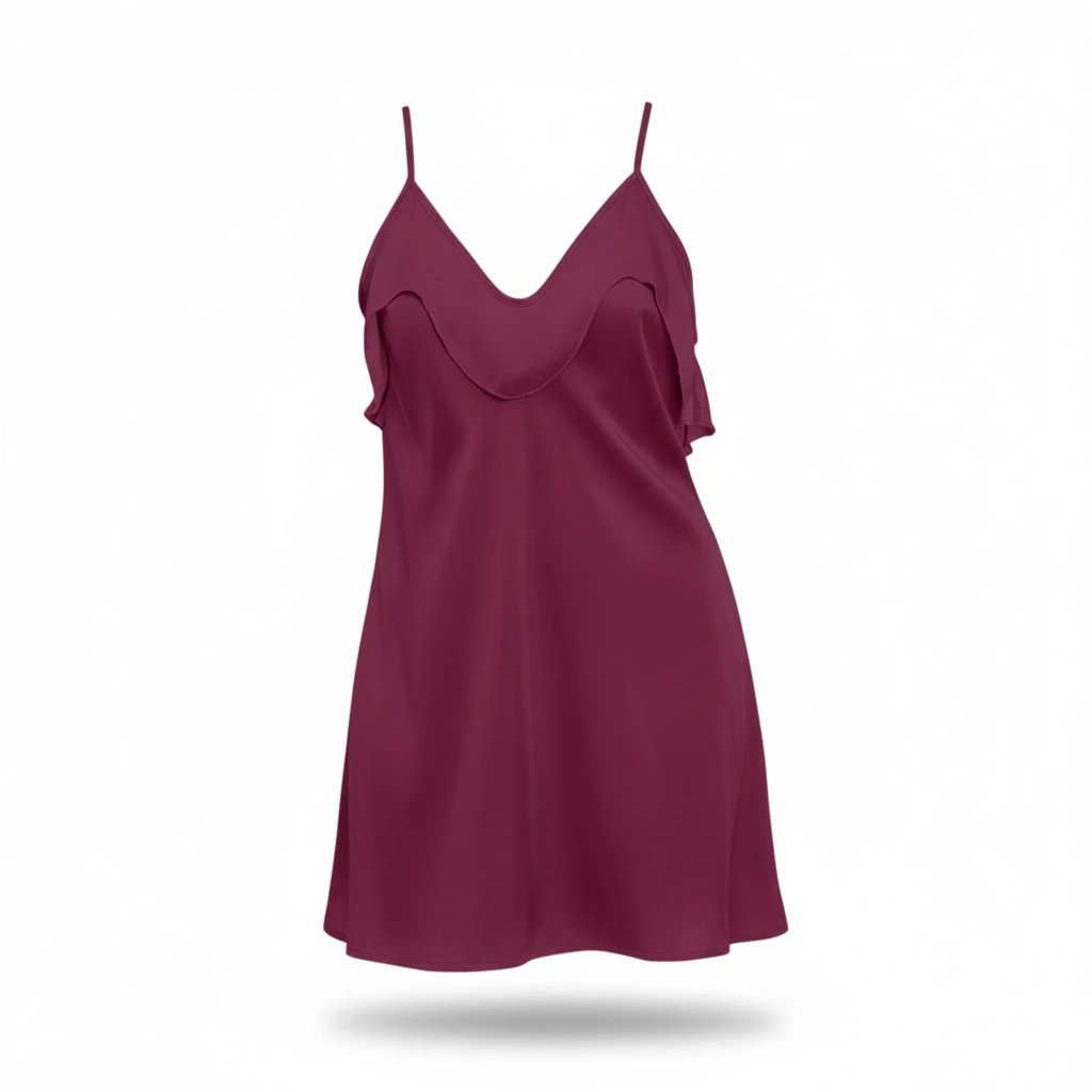 Women Sling Nightwear Summer V-Neck Loose Solid Sleeping Maxi