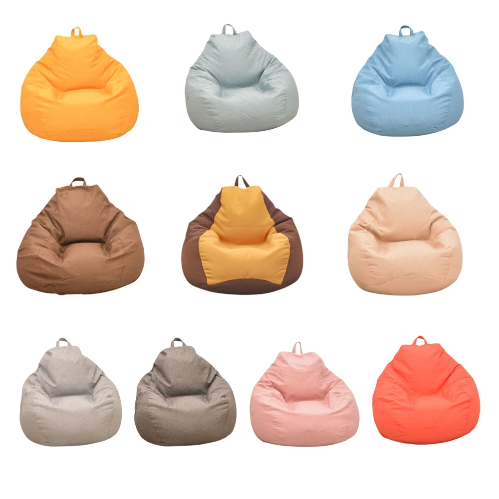 Large Lazy Sofa Cover Thicken Solid Beanbag Side Pocket Decoration