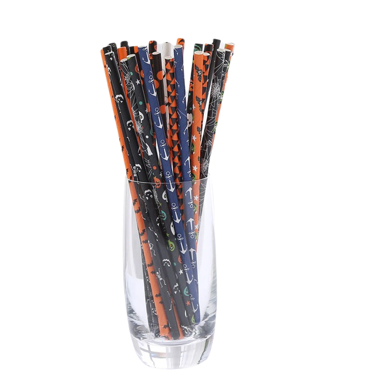 Hallowmas Decoration Drinking Straws, Biodegradable Drinking Supply, Pack of 25