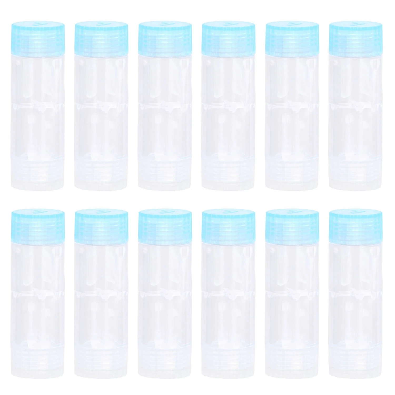 12PCS Contact Lens Case Transparent Portable ABS Contact Lens Box for Teen Travel Outdoor Daily Use