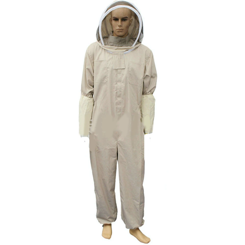 Beekeeping Suit Breathable Soft Comfortable One Piece Skin Friendly Beekeeping Clothing with Detachable Hood XXL