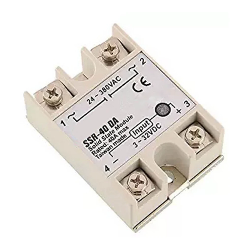 Solid State Relay 1 Phase DC to AC Board 40A AC24‑380V SSR 40DA Plastic Shell Electronic Component