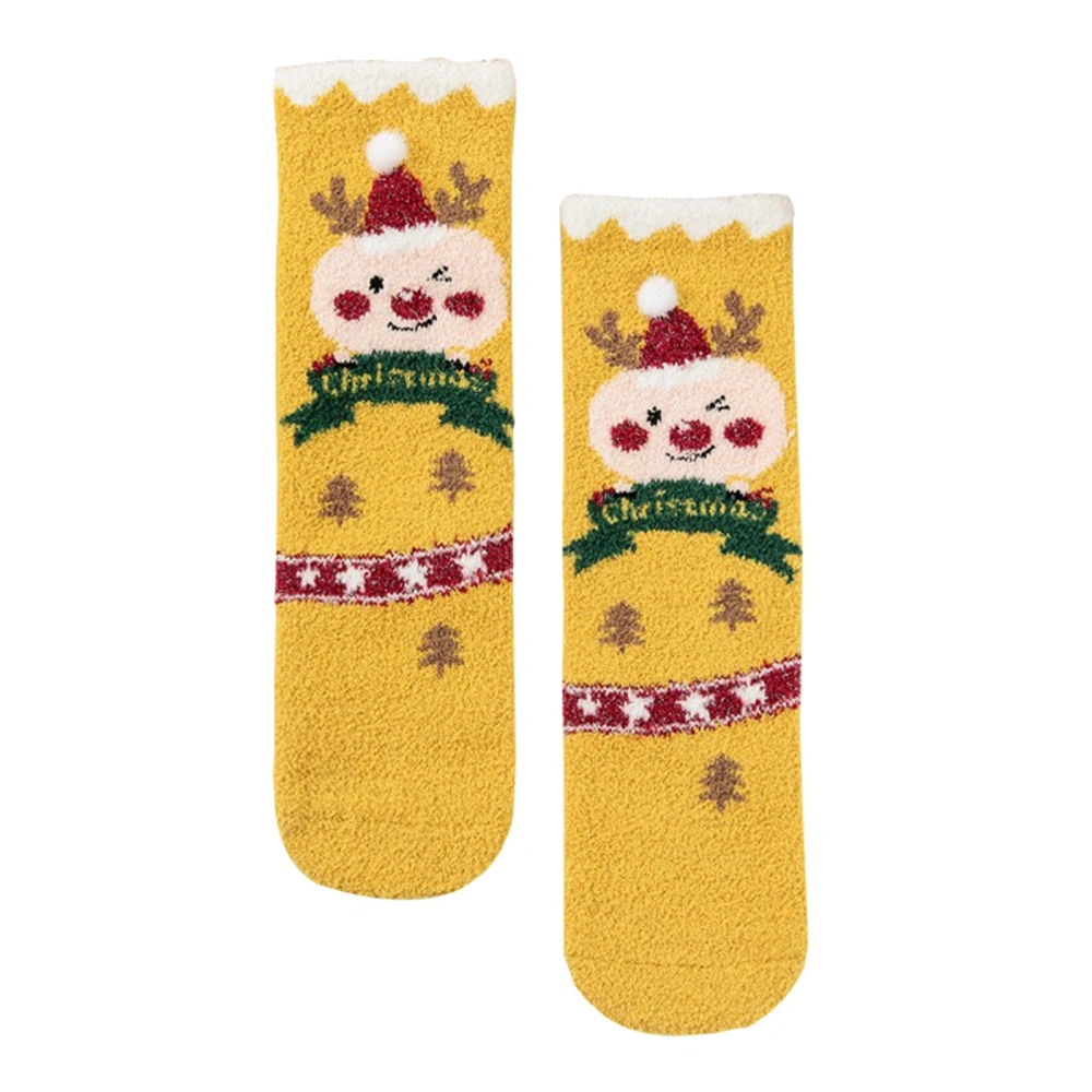 Women Girls Christmas Socks, Spring Fall Winter Plush Socks 