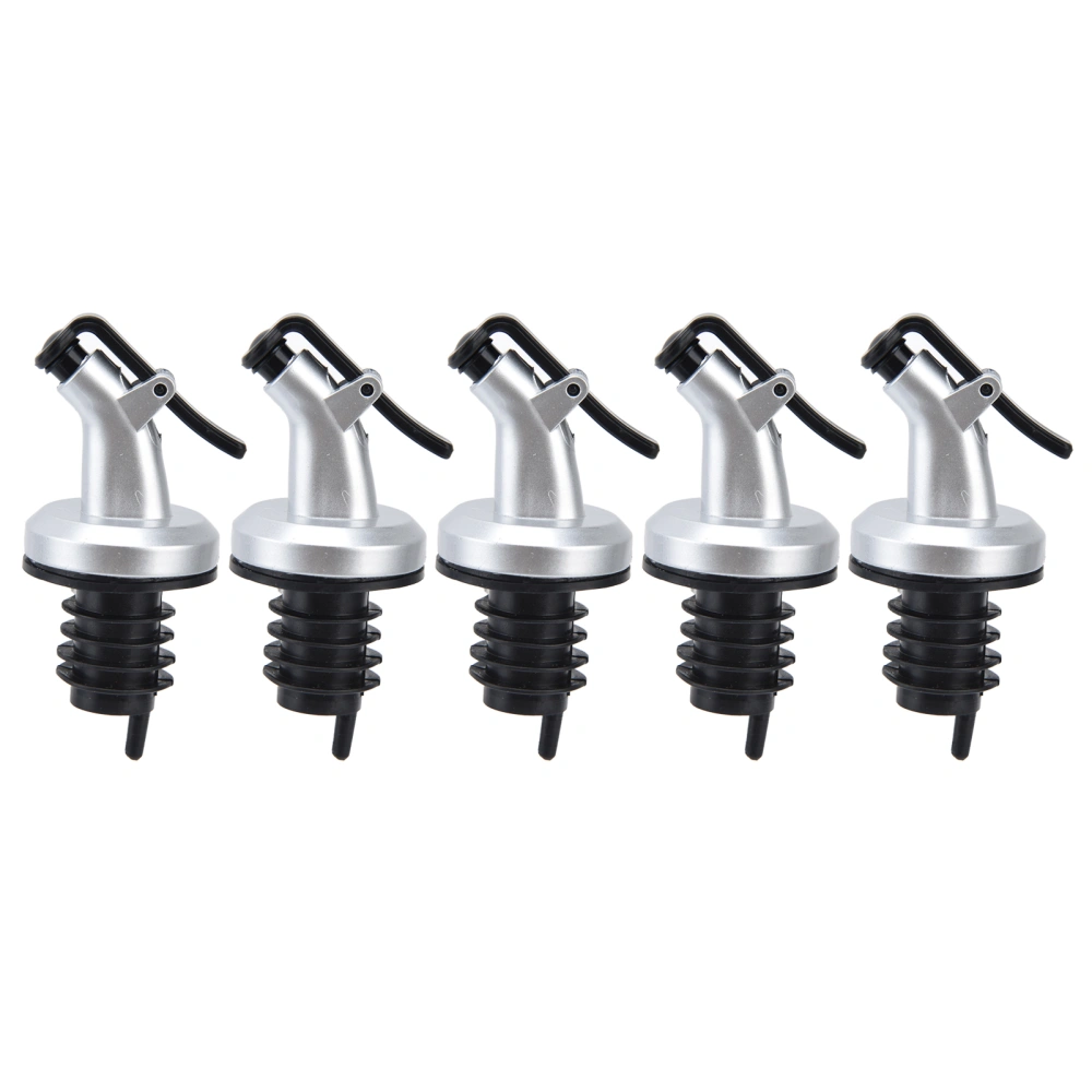 5pcs Oil Bottle Spout Leak Proof Safe Wine Vinegar Bottle Stopper for Kitchen Restaurant