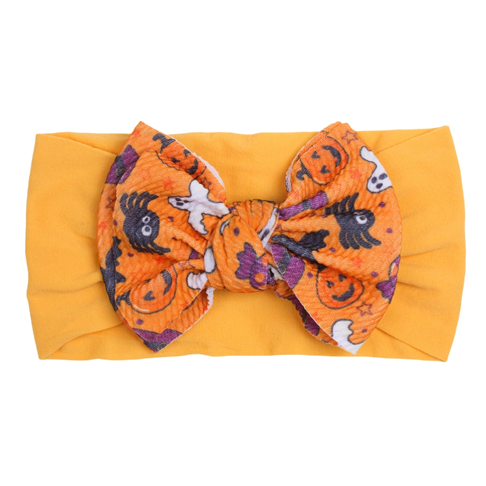 Halloween Baby Girls Headband Cute Big Bow Toddler Pumpkin Hair Band