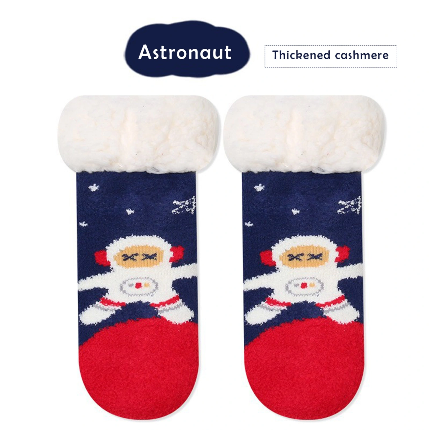 Baby Winter Slipper Socks, Warm Sherpa-lined Fuzzy Socks with Grips