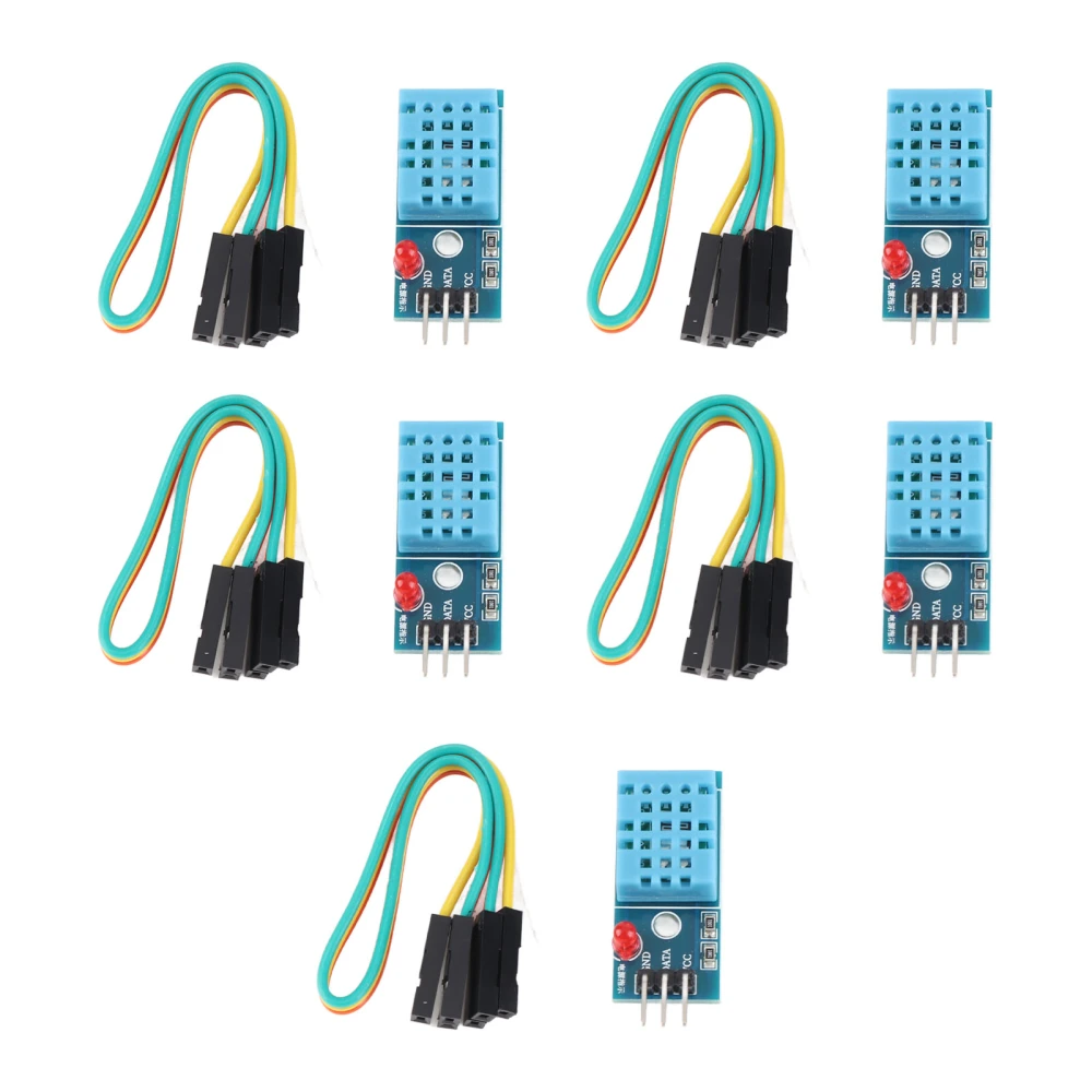 5PCS Temperature Humidity Sensor High Sensitivity Anti Interference Digital Sensor Module for Greenhouse Adapter Board