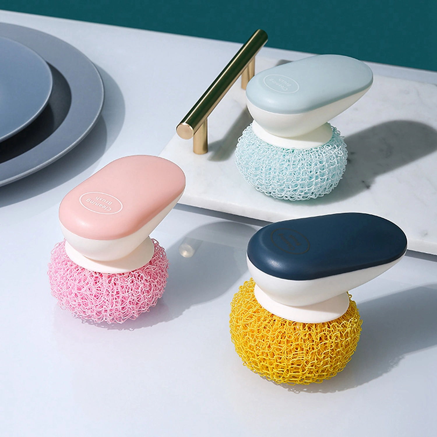 Multifunctional Nano Fiber Cleaning Brush, Dishwashing Dish Scrubber
