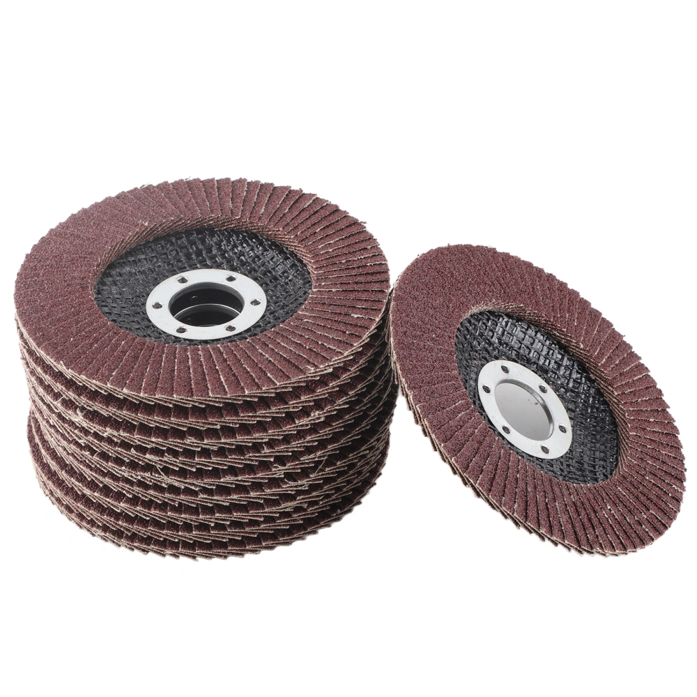 10 Pcs Flap Disc 4.5in Grinding Sanding Wheel Good Heat Dissipation Low Noise Elastic Abrasive Flap Wheel