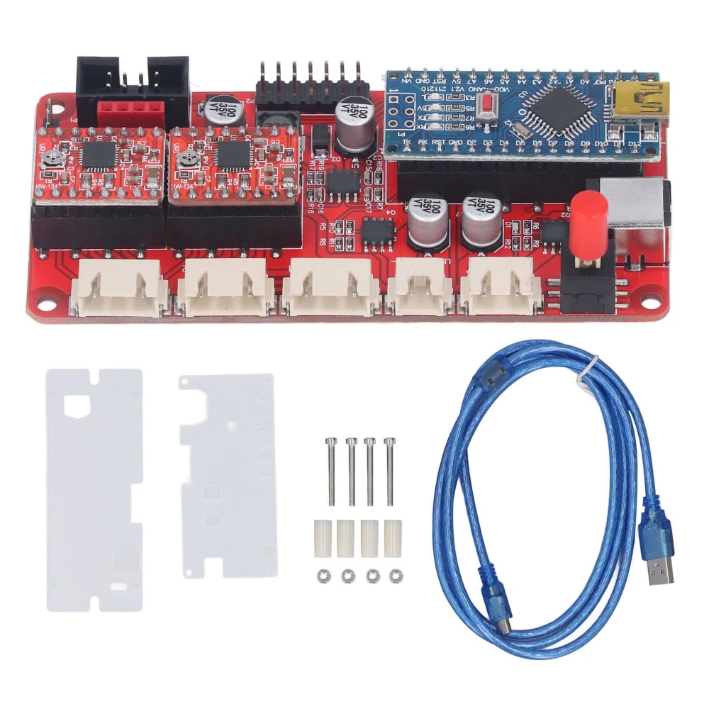 USB Laser Driver Dual Y Axes CNC Controller with USB to 5Pin T Head Data Cable for Replacing GS13487