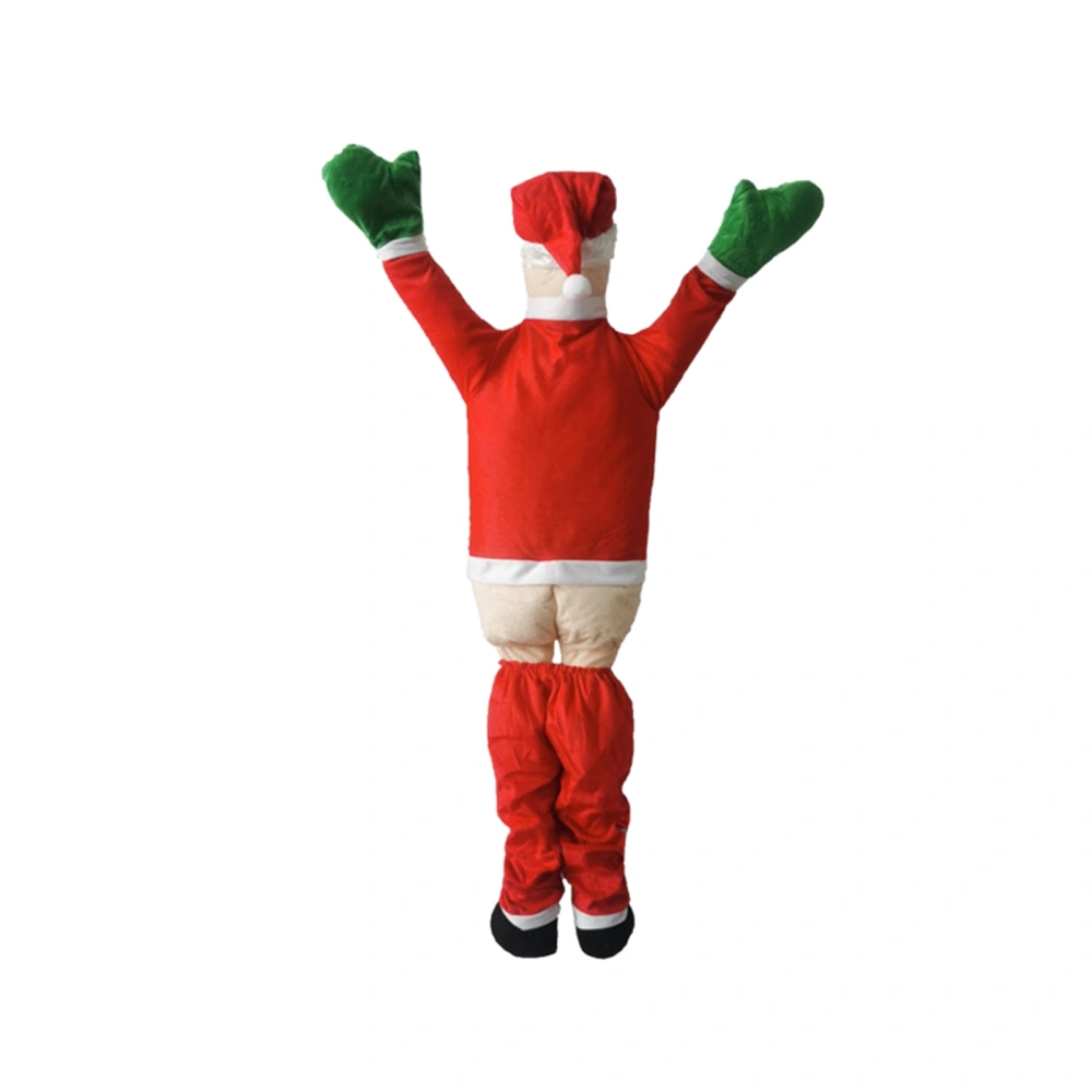 Christmas Santa Claus Ornaments Cute Climbing Santa with Pants Off