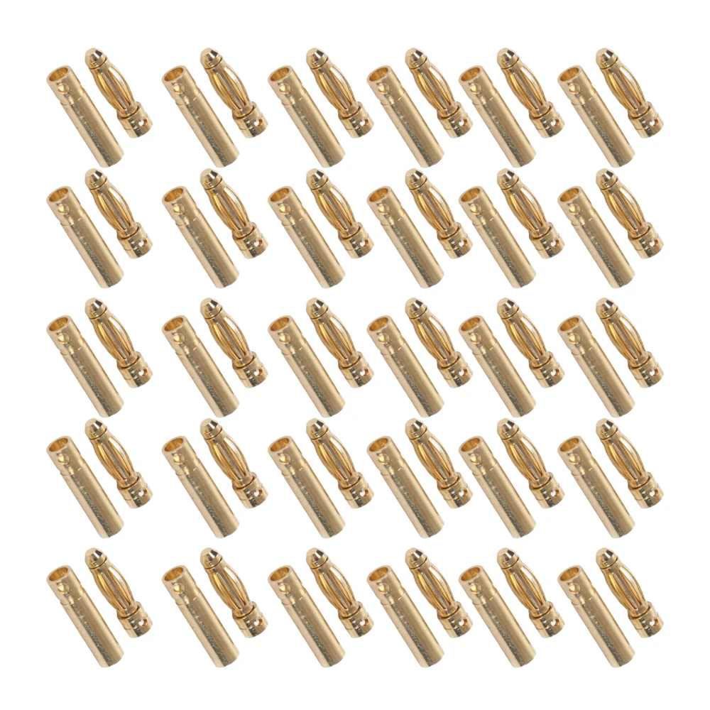 30 Pairs Battery Connector Plug Gold Plated for RC Lithium Batteries Device Electric Motor