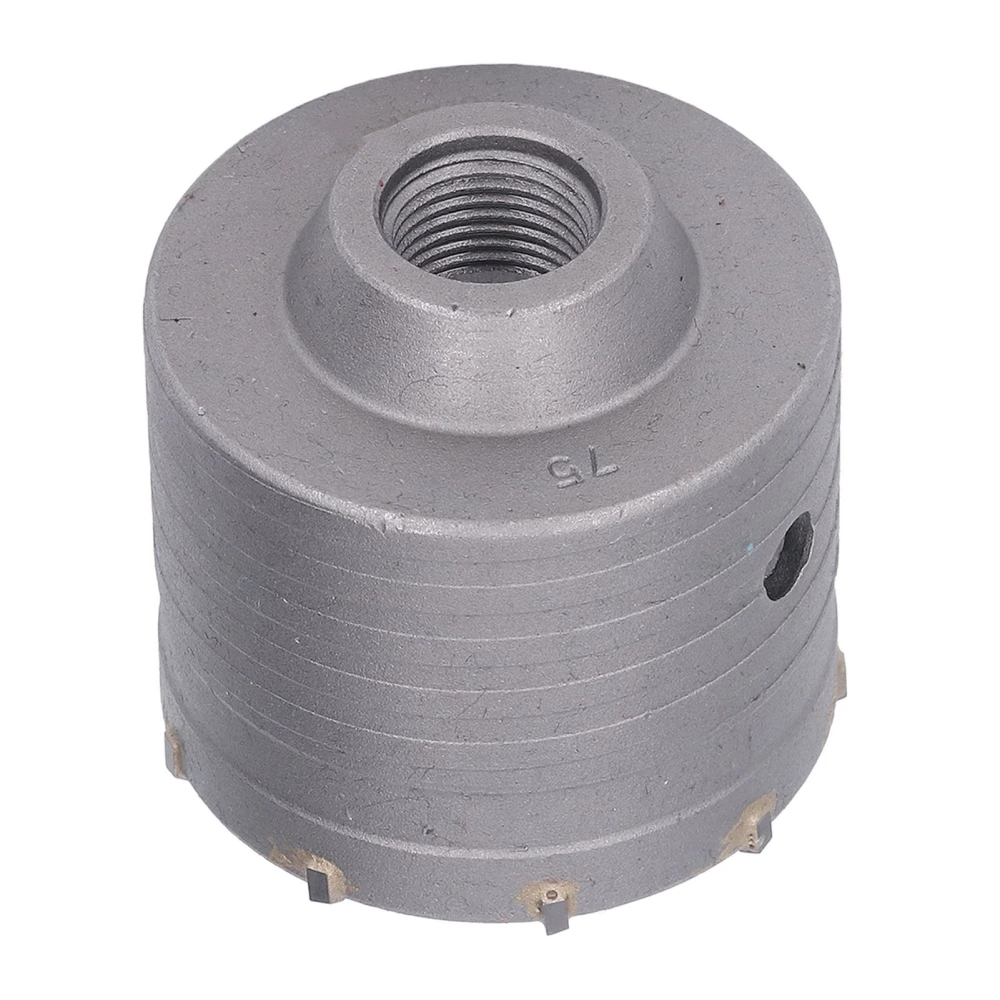 Wall Core Bit 75mm Carbide Forged Concrete Hole Saw High Hardness Wall Hole Opener for Air Conditioner Installation