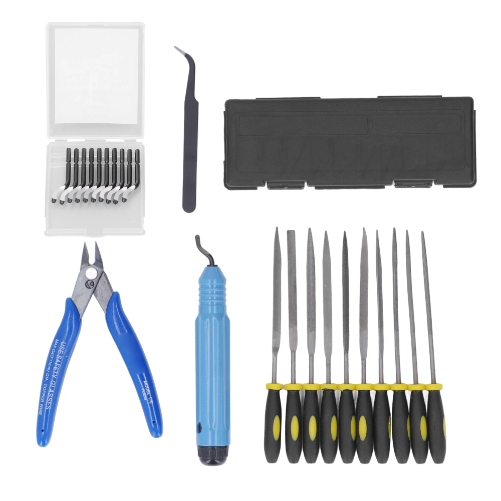 3D Printer Tool Kit Model Carving Knife Trimming File Tools Set for Cleaning Grinding