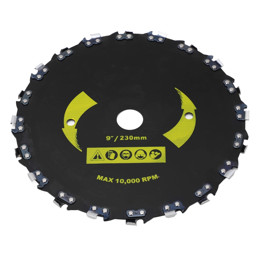 Right Angle Chain Disc Alloy Steel Blade Chainsaw Wheel Disc for Wood Plastic Carving Shaping 9in 20 Teeth