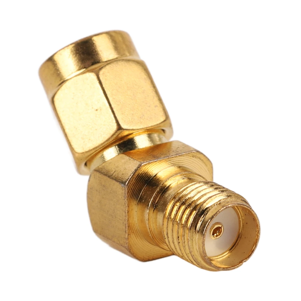 SMA 45° Male to Female Connector Wide Frequency Band Stable Male to Female Connector for Antenna Meter