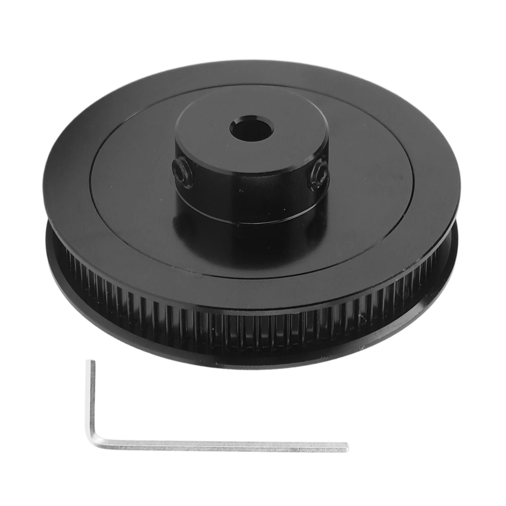 Synchronous Wheel 80T 5mm GT2 Timing Belt Pulley Alloy Steel for 3D Printer CNC Lathe Black