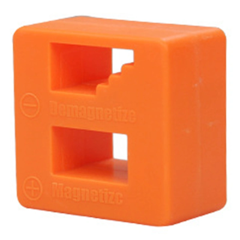 Magnetizer Demagnizer Block 2 In 1 Magnet Tool for Screwdriver Bit Metal Parts Accessories Orange