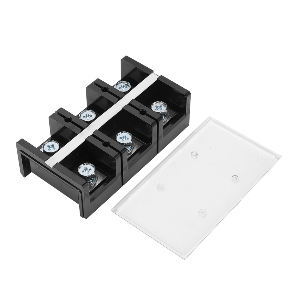 Screw Terminal Strip Block 3 Position 2 Row Power Supply Copper Barrier 300A 600V