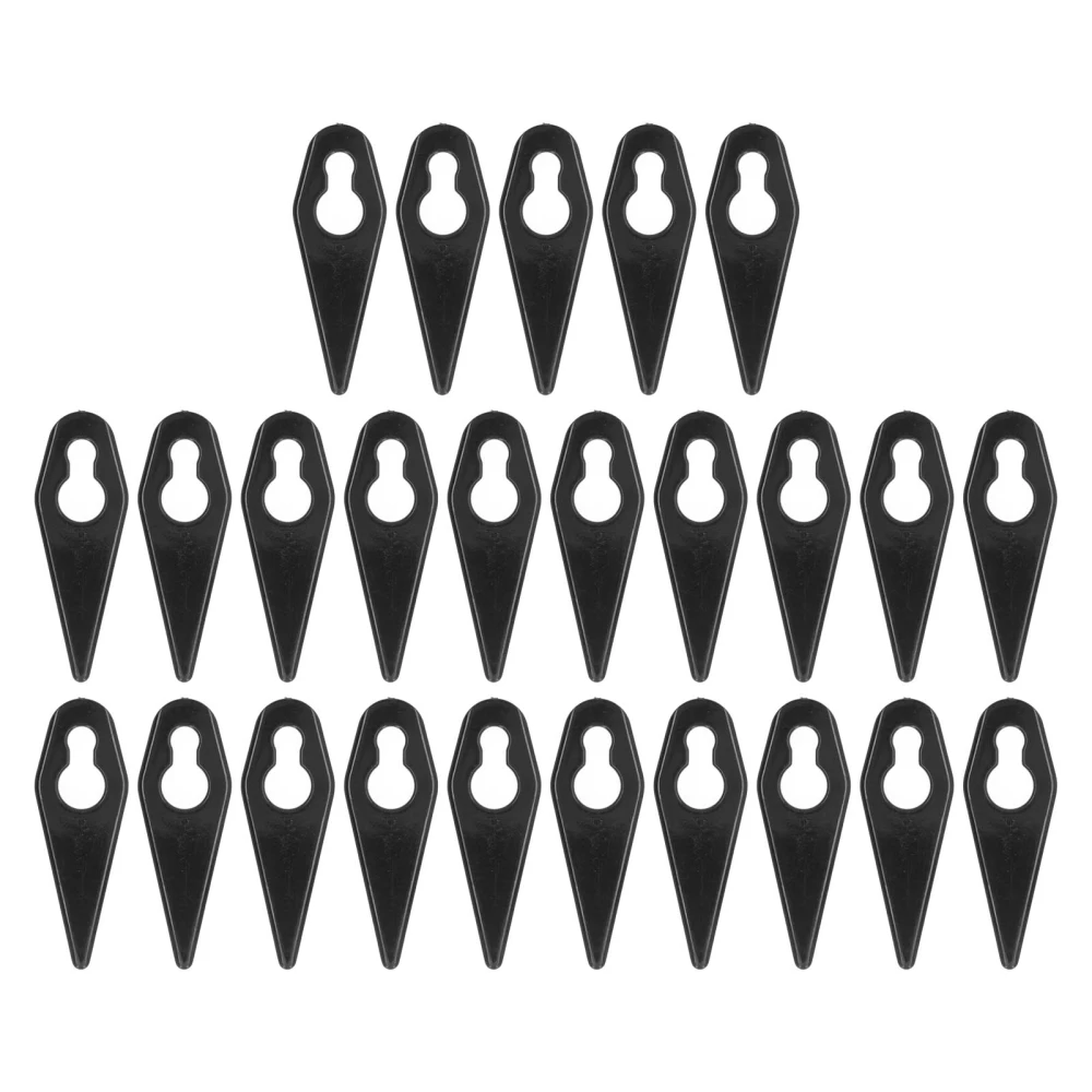 25PCS Plastic Trimming Blade Lawn Mower Cutting Replacement Blades Trimmer Accessories Black