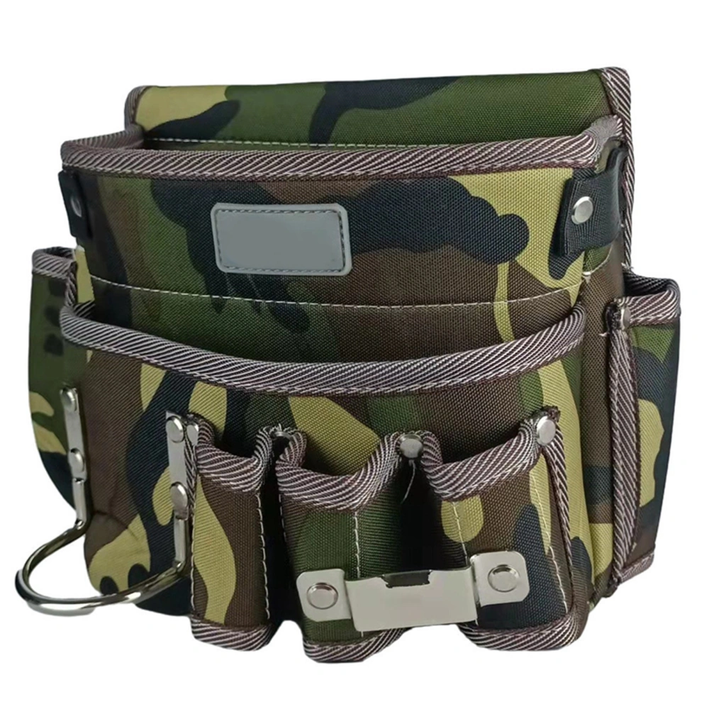 Tool Belt Bag Waterproof Wear Resistant Camouflage Multifunctional Garden Waist Bag for Electrician