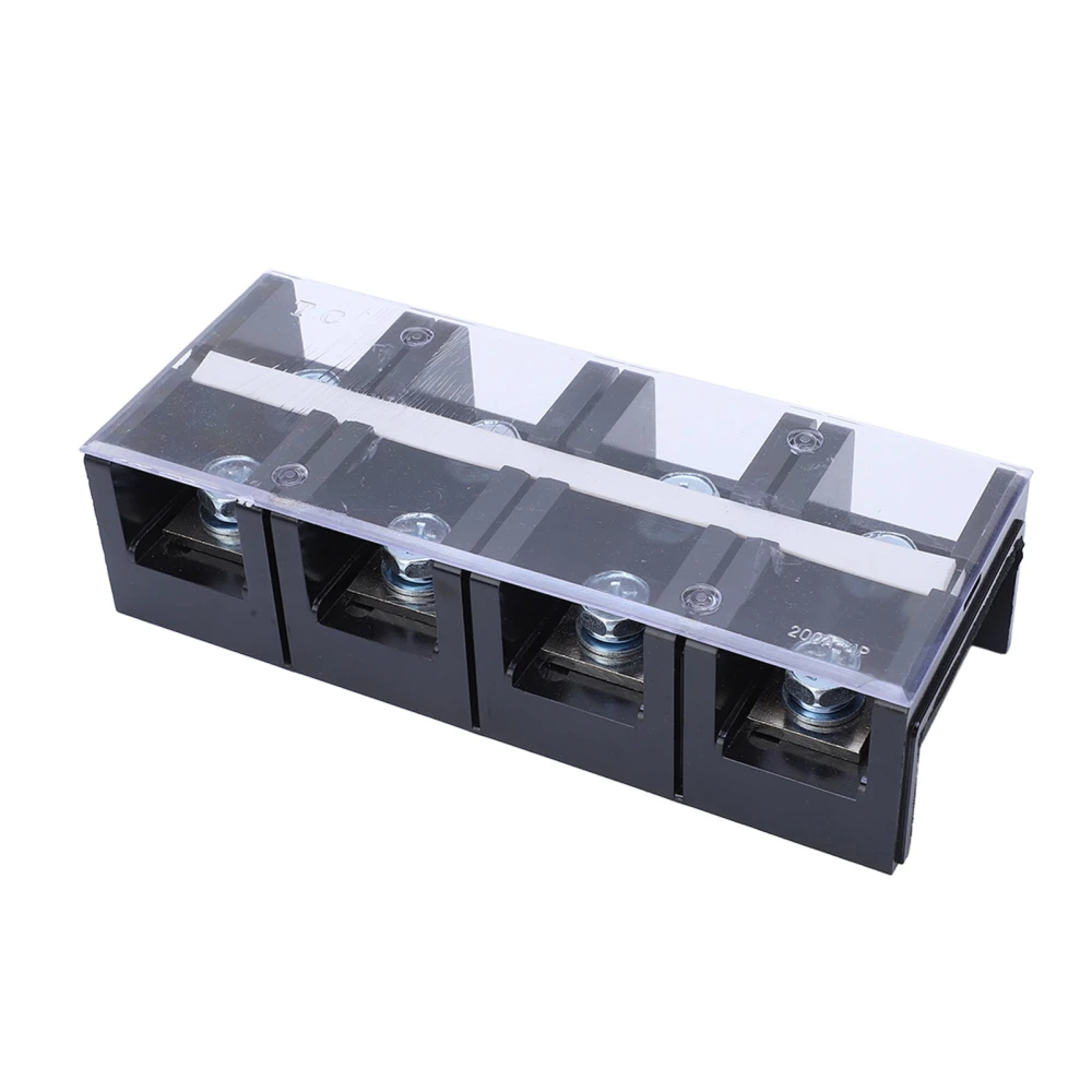 Terminal Block Screw Type Dual Row 4 Position Strip 200A Barrier for Electrical Connection