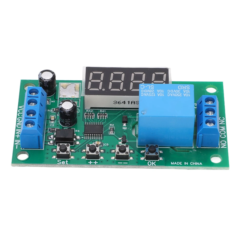 Multifunctional Pulse Counter Relay Board 0.1S to 9999999.9s 0.01s Accuracy 1 Channel Relay Module 5V