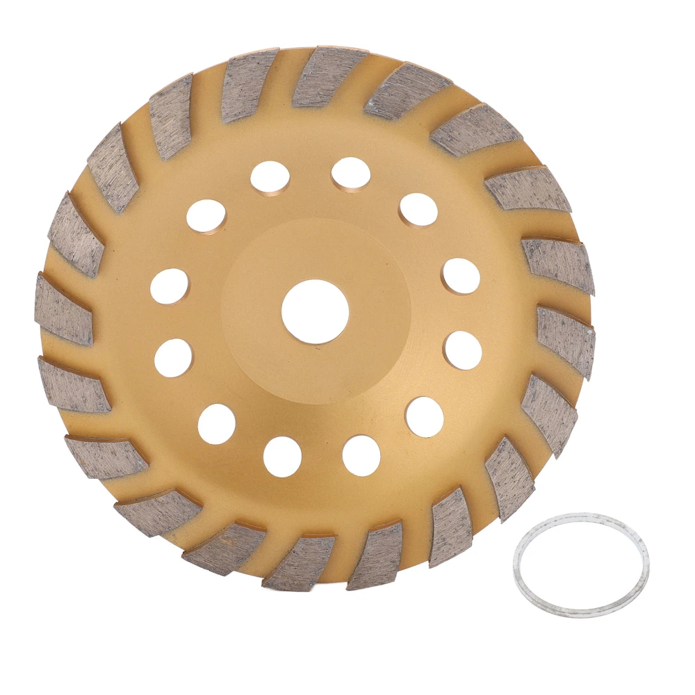 Diamond Grinding Disc Turbo Row Rust Resistance Smoothly Cutting Grinding Wheel with Washer ID 22MM Gold 180mm