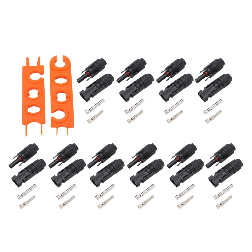 10 Sets 1000V PV Connectors with Spanner Solar Cable Male Female Connector IP67 Protection 30A