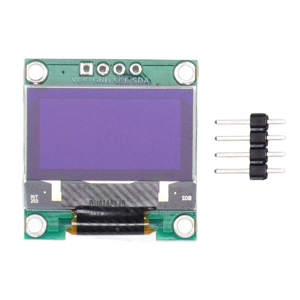 0.96in Display Screen I2C Interface Organic Light Emitting Diode Module with 4 Pin Header