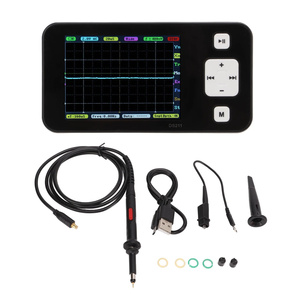 Mini Oscilloscope 1 Channel 200Khz Bandwidth Pocket Size Handheld Entry Level DS211