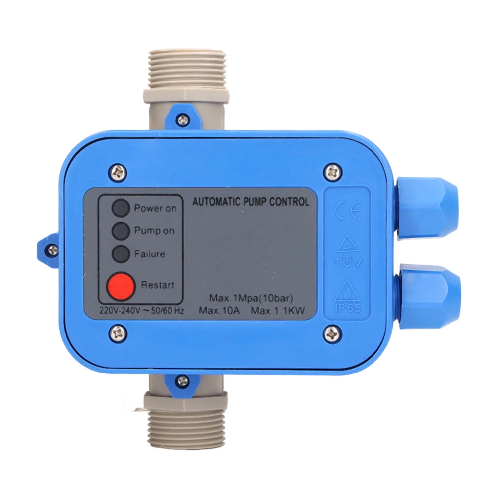 Water Pump Pressure Control Switch 1.5bar‑3.0bar Waterproof Adjustable Controller Blue Gray 220V‑240V 1.1kw