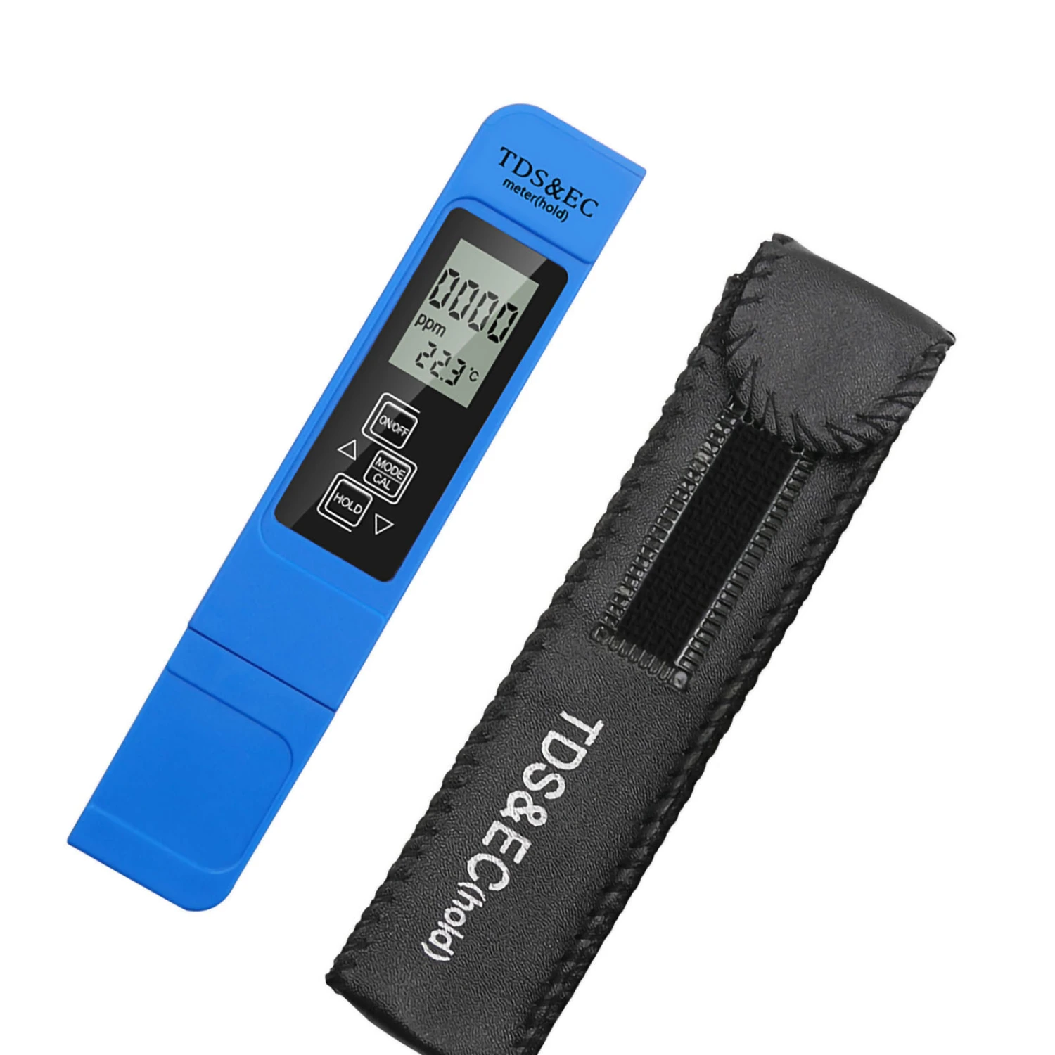 TDS EC Meter Portable Compact LCD Display 3 in 1 TDS EC Temperature Water Quality Test Pen for Aquarium Swimming Pool Blue