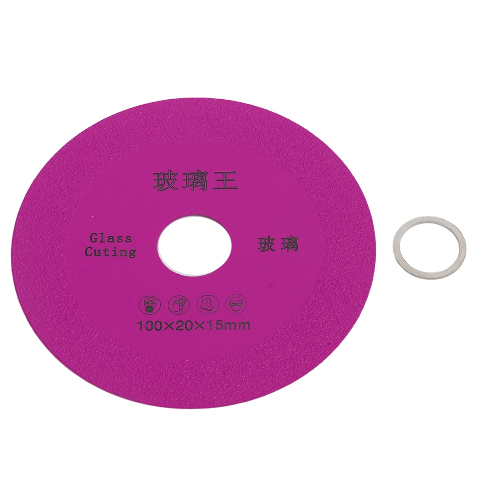 4in Thin Saw Blade Wheel Carbide Diamond Cutting Disc for Ceramic Tile Glass Bottle Grinding Rose Red