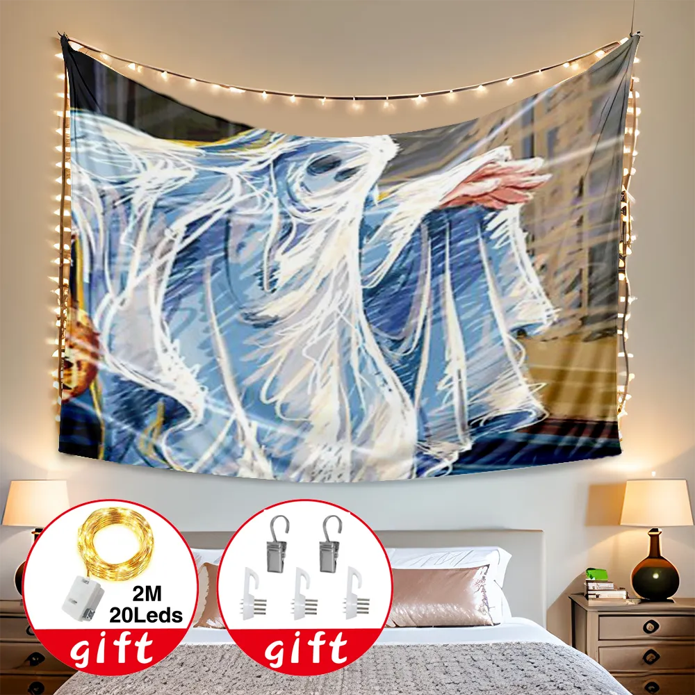 Halloween Decorative Tapestry, Night Scenery Fantasy Halloween Tapestry, for Bedroom Room,#078