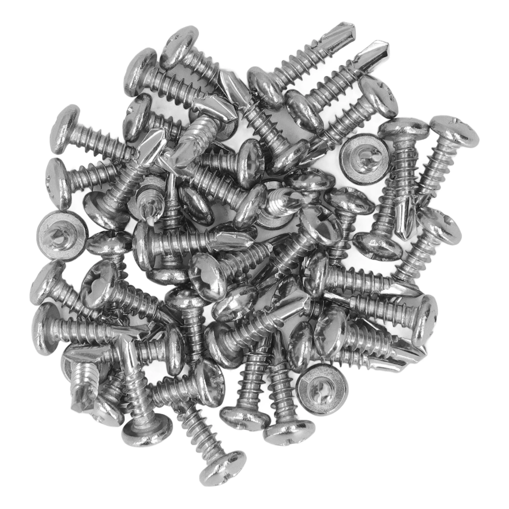 200PCS Round Head Drill Screws 304 Stainless Steel Self Drilling Screw Fastener M4.2x16