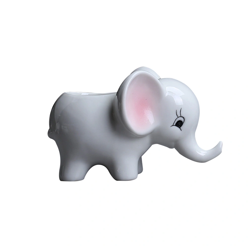 Flower Pot, Cartoon Elephant Ceramic Craftwork Desktop Decor