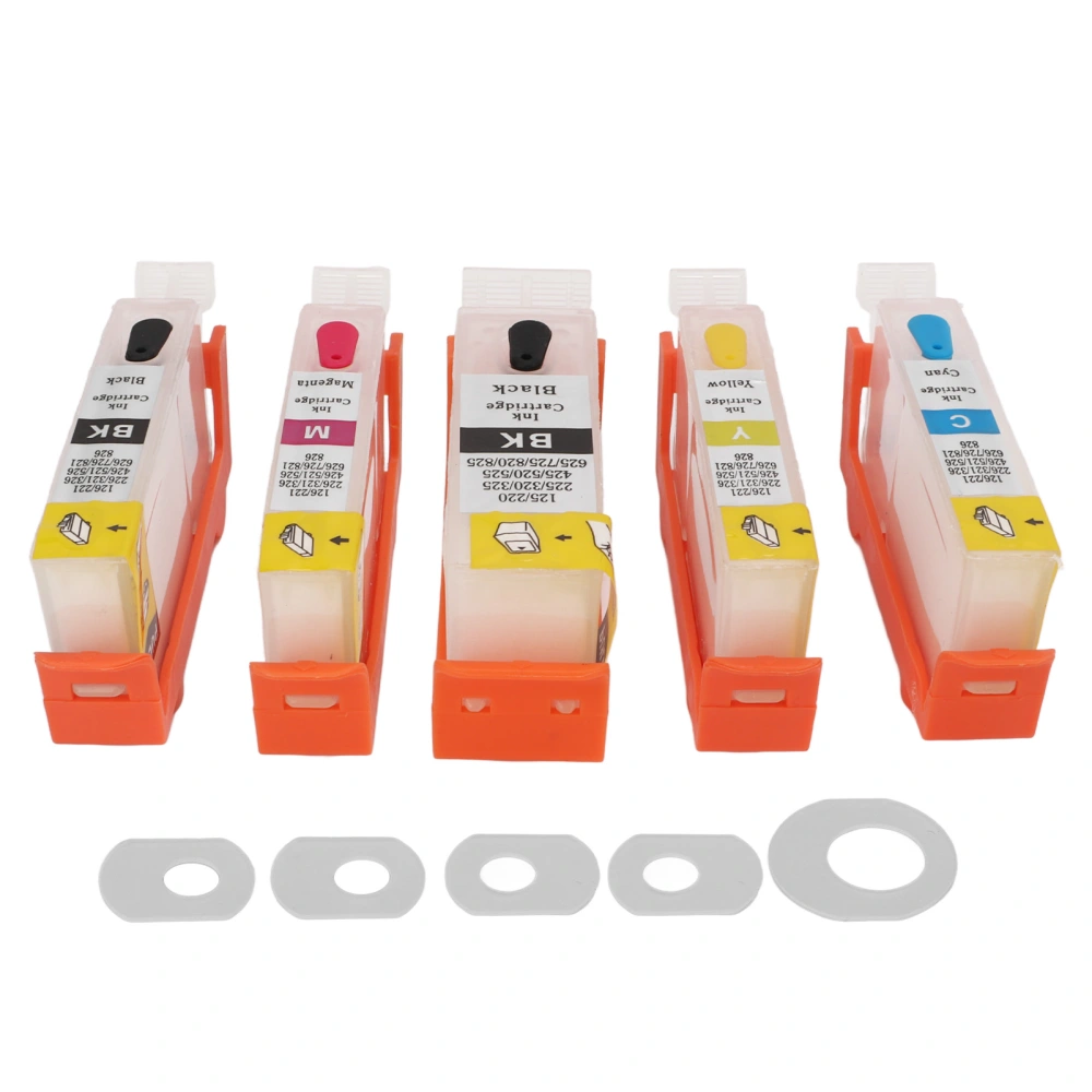 5PCS Ink Cartridge 4 Colors PP Intelligent Chip Large Capacity Printer Accessories for Documents Pictures