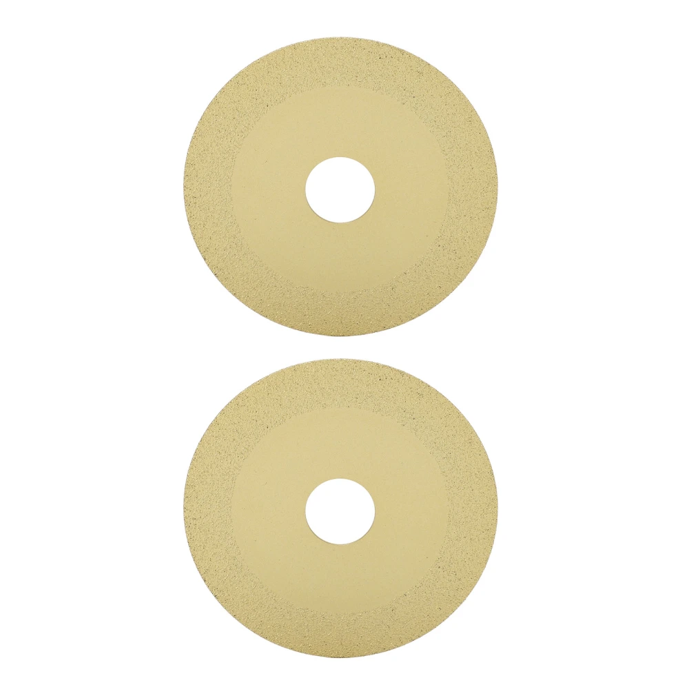 2 Pcs Glass Cutting Disc 22mm ID 100mm OD 15mm Sand Width 1mm Thick Diamond Saw Blade for Tile Crystal Wine Bottle Champagne Gold